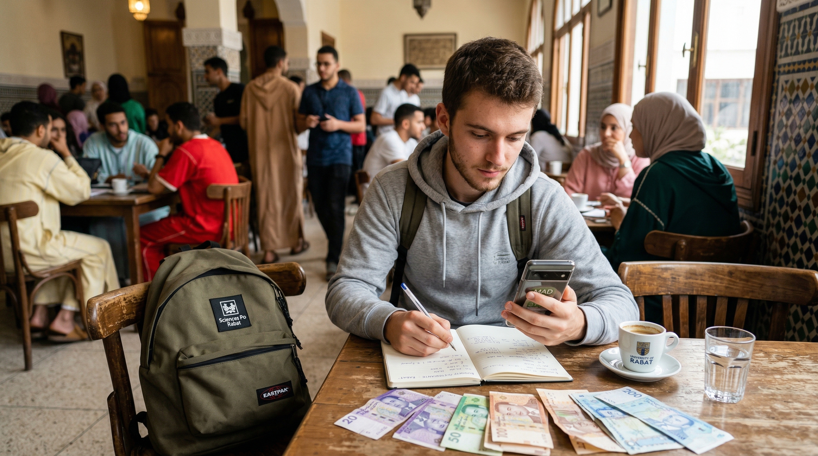 Étudiant étranger au Maroc et change de devises mensuel