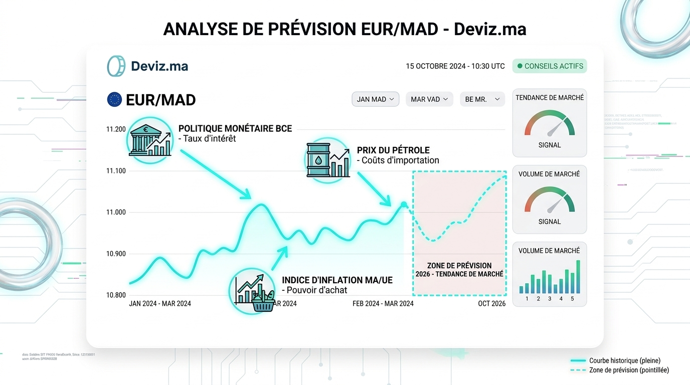 Analysis and forecasts for the euro to dirham exchange rate in 2026
